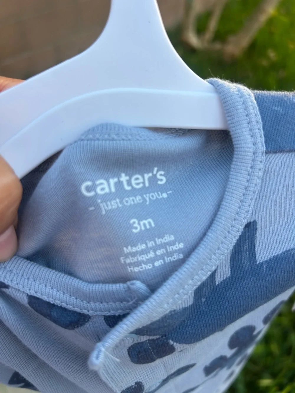 Carter's Gray and Navy Dinosaur Short-Sleeve Romper